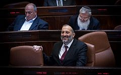 Interior minister Aryeh Deri in the Knesset,  January 11, 2016. (Miriam Alster/Flash90)