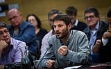 Jewish Home MK Bezalel Smotrich during a Knesset committee meeting, January 11, 2016. (Miriam Alster/Flash90)
