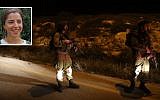 Israeli security at the scene of a terror attack near the Israeli settlement of Otniel, on January 17, 2016. (Yonatan Sindel/Flash90 and Times of Israel)