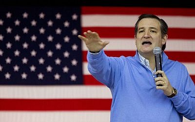 In this Friday, Jan. 29, 2016 photo, Republican presidential candidate, Sen. Ted Cruz, R-Texas, speaks during a town hall meeting in Wilton, Iowa. (AP Photo/Mary Altaffer)