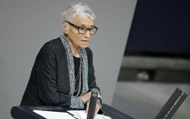 Holocaust survivor Ruth Klueger delivers a speech at a commemoration ceremony at the German Parliament, Bundestag, in Berlin, Germany, during International Holocaust Remembrance Day, January 27, 2016. (AP Photo/Michael Sohn) Holocaust survivor Ruth Klueger delivers a speech at a commemoration ceremony at the German Parliament, Bundestag, in Berlin, Germany, during International Holocaust Remembrance Day, January 27, 2016. (AP Photo/Michael Sohn)