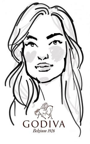 An example of NY Drawing Booth's work from a recent event for Godiva. (courtesy)