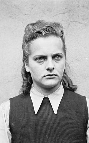 After the liberation of Bergen-Belsen concentration camp in April of 1945, notorious camp guard Irma Grese, who was in charge of the death cells, was photographed before her trial. (Wikimedia Commons) After the liberation of Bergen-Belsen concentration camp in April of 1945, notorious camp guard Irma Grese, who was in charge of the death cells, was photographed before her trial. (Wikimedia Commons)