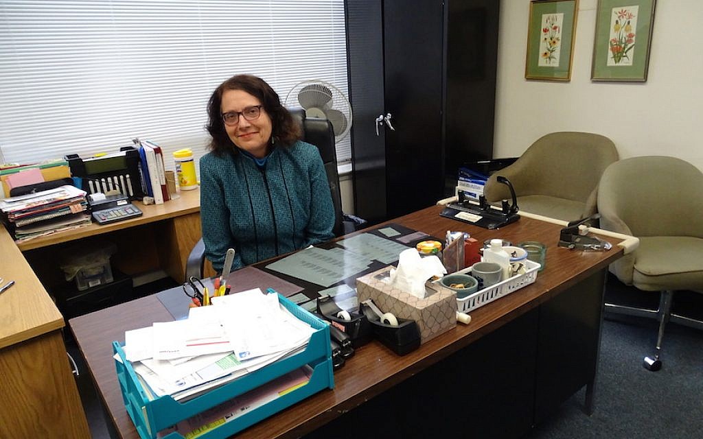 Ellen Gerecht, executive director of the National Center to Encourage Judaism, at her office in Silver Spring, Maryland, Dec. 29, 2015. (Suzanne Pollak/Washington Jewish Week, via JTA) Ellen Gerecht, executive director of the National Center to Encourage Judaism, at her office in Silver Spring, Maryland, Dec. 29, 2015. (Suzanne Pollak/Washington Jewish Week, via JTA)