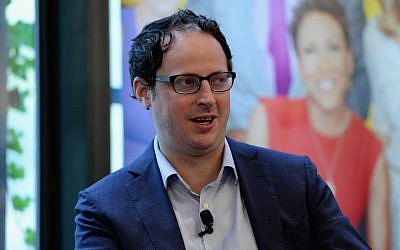 Nate Silver speaking at the ABC Leadership Breakfast panel in New York City, Sept. 28, 2015. (Slaven Vlasic/Getty Images for AWXII/via JTA)