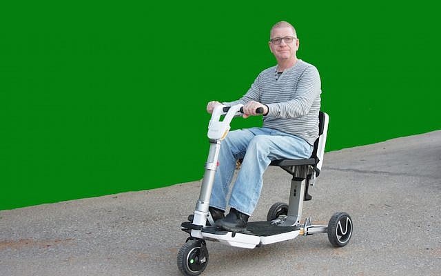 Nino Ransenberg on an Atto Mobility Scooter (Courtesy)