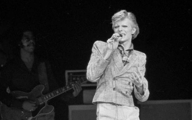 David Bowie performs at Radio City Music Hall in New York, November 1, 1974. (AP Photo/Suzanne Vlamis, File) David Bowie performs at Radio City Music Hall in New York, November 1, 1974. (AP Photo/Suzanne Vlamis, File)