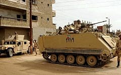 Illustrative: Egyptian security forces in the Sinai, July 2013. (Mohamed El-Sherbeny/AFP)