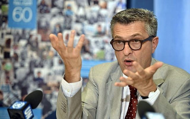 Filippo Grandi of Italy speaks during a press conference at the headquarters of the United Nations, Geneva, Switzerland, September 12, 2012. (Martial Trezzini/Keystone via AP, file) Filippo Grandi of Italy speaks during a press conference at the headquarters of the United Nations, Geneva, Switzerland, September 12, 2012. (Martial Trezzini/Keystone via AP, file)