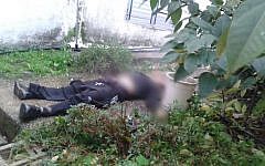 The body of Nashat Milhem, January 8, 2016 (Courtesy)
