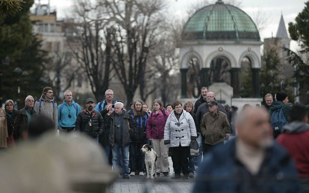 Tourists walk at the site of Tuesday's explosion in the historic Sultanahmet district in Istanbul, Wednesday, Jan. 13, 2016. (AP Photo/Lefteris Pitarakis) Tourists walk at the site of Tuesday's explosion in the historic Sultanahmet district in Istanbul, Wednesday, Jan. 13, 2016. (AP Photo/Lefteris Pitarakis)