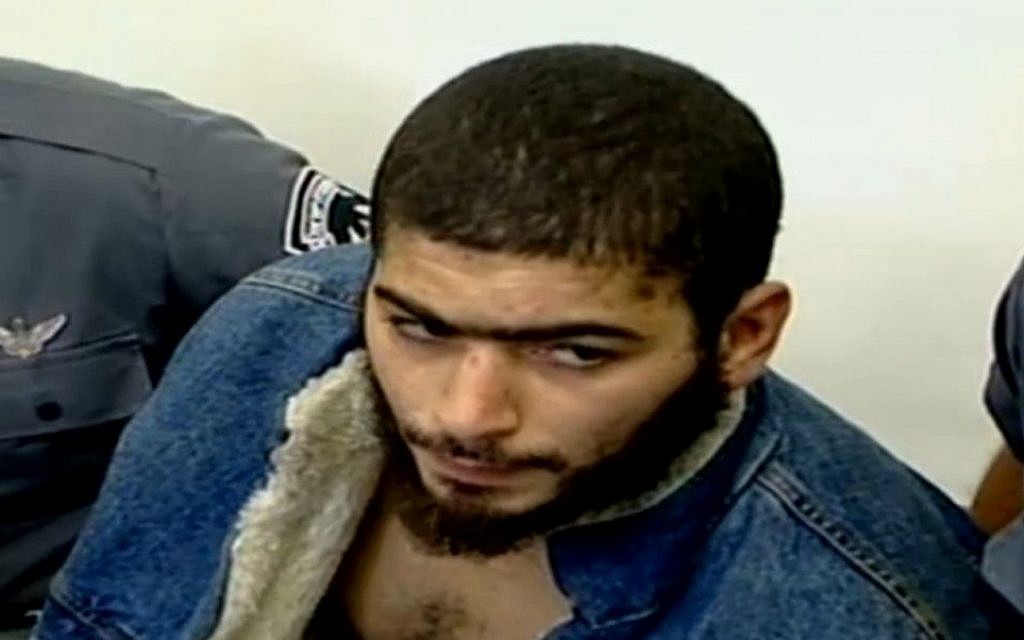 29-year-old Nashat Milhem, seen after a 2007 arrest. (Channel 10 news)