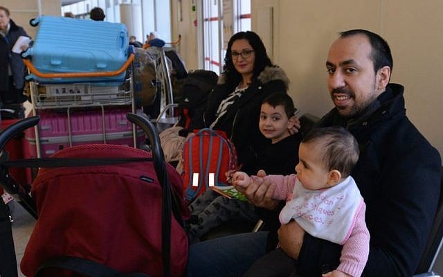 Rudy Abecassis and his family at Charles de Gaulle Airport preparing to fly to Israel, Dec. 27, 2015. (Cnaan Liphshiz/JTA) Rudy Abecassis and his family at Charles de Gaulle Airport preparing to fly to Israel, Dec. 27, 2015. (Cnaan Liphshiz/JTA)