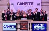 Can-Fite corporate official at the New York Stock Exchange December 4, 2014, the day the stock began trading on the NYSE (Courtesy)