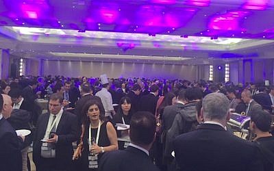The China-Israel business summit in Beijing, January 2016. (Courtesy)