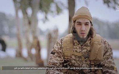 A still shot from a jihadist propaganda video released by the Islamic State on January 24, 2016. (screen capture)