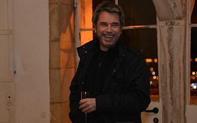 Jean Michel Jarre during his visit to Israel, January 6, 2016 (Courtesy Jean Michel Jarre)