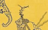 Illustrative: A portion of a sample page from 'Yiddish Zoo.' (Courtesy of Czulent/JTA)