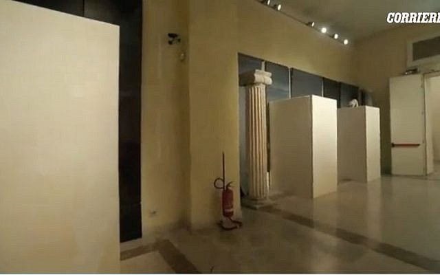 Statues of naked women at the Capitoline Museums in Rome are placed in boxes so as not to offend Iranian diplomats, ahead of Iranian President Hassan Rouhani's visit there on January 25 2016. (Screen capture Corriere Della Sera) Statues of naked women at the Capitoline Museums in Rome are placed in boxes so as not to offend Iranian diplomats, ahead of Iranian President Hassan Rouhani's visit there on January 25 2016. (Screen capture Corriere Della Sera)