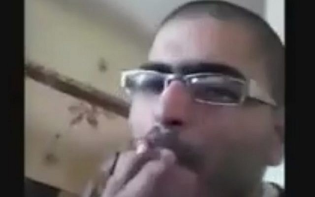 File: Nashat Milhem seen in a video released by the Shin Bet on January 27, 2016. (screen capture: YouTube)