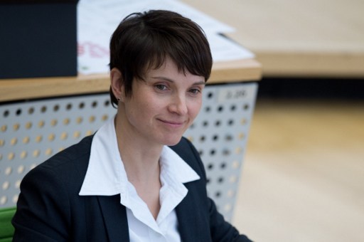 Chiarwoman of German populist party Alternative for Germany (AfD) Frauke Petry is pictured on February 3, 2016 at the Saxony state parliament in Dresden. (AFP / dpa / Arno Burgi) Chiarwoman of German populist party Alternative for Germany (AfD) Frauke Petry is pictured on February 3, 2016 at the Saxony state parliament in Dresden. (AFP / dpa / Arno Burgi)