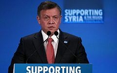 Jordan's King Abdullah II speaks during a donor conference in central London on February 4, 2016. AFP / POOL / Dan Kitwood)