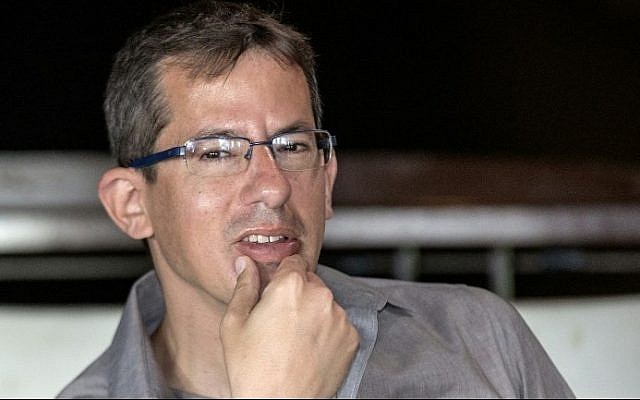 Hagai El-Ad, executive director of B'Tselem, at a press conference in Tel Aviv, February 5, 2016. (AFP/Jack Guez) Hagai El-Ad, executive director of B'Tselem, at a press conference in Tel Aviv, February 5, 2016. (AFP/Jack Guez)