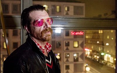 Jesse Hughes, the singer of the American band Eagles of Death Metal, in Stockholm on February 13, 2016. (Gustav Maartensson/AFP)