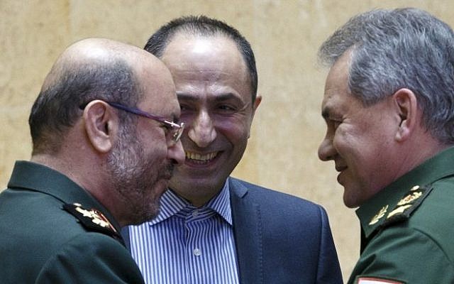 Russian Defense Minister Sergei Shoigu (R) and Iranian Defense Minister Hossein Dehghan (L) shake hands during their meeting in Moscow, Russia, on February 16, 2016 (AFP / POOL / VADIM SAVITSKY) Russian Defense Minister Sergei Shoigu (R) and Iranian Defense Minister Hossein Dehghan (L) shake hands during their meeting in Moscow, Russia, on February 16, 2016 (AFP / POOL / VADIM SAVITSKY)