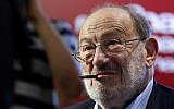 Italian author Umberto Eco in Paris on May 12, 2015 (AFP / FRANCOIS GUILLOT)