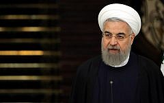 Iranian President Hassan Rouhani speaks during a press-conference in the capital Tehran, February 27, 2016.  (AFP/ATTA KENARE)