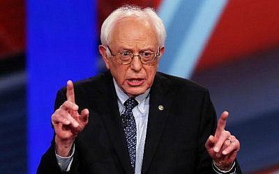 Democratic Presidential candidate Sen. Bernie Sanders speaks during a CNN and the New Hampshire Democratic Party hosted Democratic Presidential Town Hall at the Derry Opera House on February 3, 2016 in Derry, New Hampshire. (Joe Raedle/Getty Images/AFP)