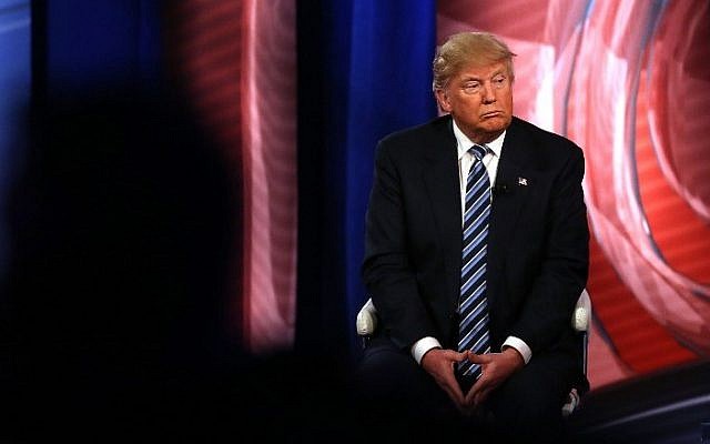 Republican presidential candidate Donald Trump speaks at a CNN Republican Presidential Town Hall, in Columbia, South Carolina, on February 18, 2016. (Spencer Platt/Getty Images/AFP) Republican presidential candidate Donald Trump speaks at a CNN Republican Presidential Town Hall, in Columbia, South Carolina, on February 18, 2016. (Spencer Platt/Getty Images/AFP)
