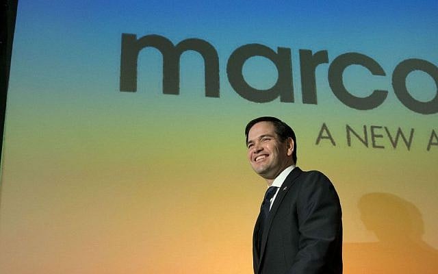Republican presidential candidate Sen. Marco Rubio, R-Florida, walks on stage during an election-night rally Saturday, Feb. 20, 2016, in Columbia, South Carolina. (AP Photo/John Bazemore) Republican presidential candidate Sen. Marco Rubio, R-Florida, walks on stage during an election-night rally Saturday, Feb. 20, 2016, in Columbia, South Carolina. (AP Photo/John Bazemore)