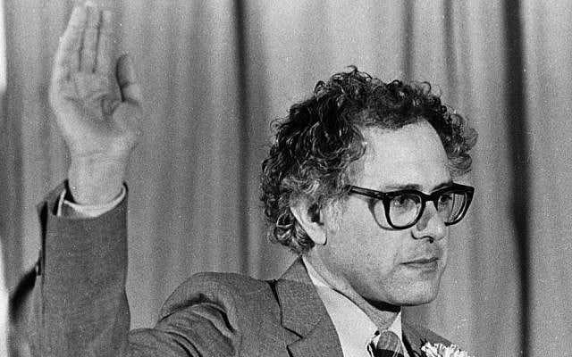 Bernie Sanders takes the oath of office as mayor in Burlington, Vermont, April 6, 1981. (AP Photo/Donna Light)