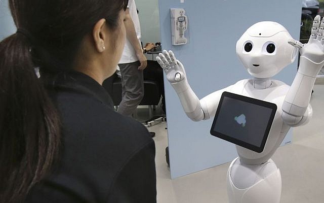 A humanoid robot at a demonstration in Tokyo, Japan. Illustrative photo (AP Photo/Koji Sasahara)