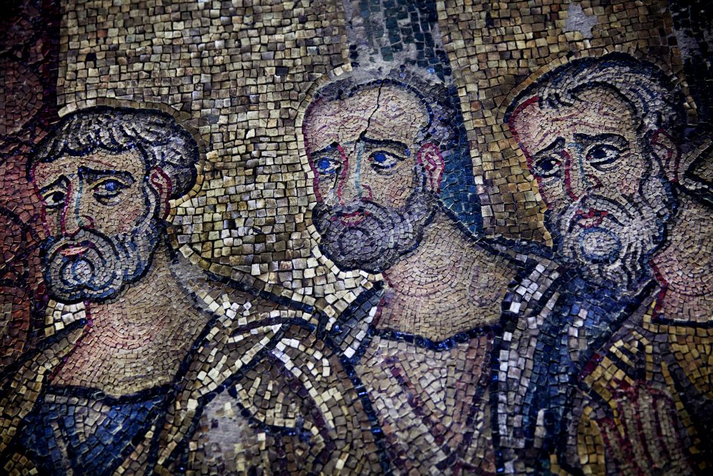 A cracked mosaic is prepared for restoration inside the Church of the Nativity, in the West Bank city of Bethlehem on February 4, 2016. (AP Photo/Nasser Nasser) A cracked mosaic is prepared for restoration inside the Church of the Nativity, in the West Bank city of Bethlehem on February 4, 2016. (AP Photo/Nasser Nasser)