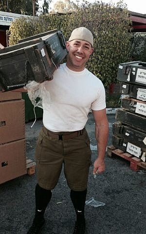 Brian Mast volunteers with the IDF, Tel Hashomer, January 2015. (Courtesy of Brian Mast for Congress) Brian Mast volunteers with the IDF, Tel Hashomer, January 2015. (Courtesy of Brian Mast for Congress)