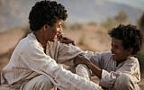 Theeb (right) and his brother Hussein on the coming-of-age, Jordanian-made Bedouin western, 'Theeb' (Courtesy 'Theeb')