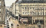 Rue Saint-Honore, Apres-midi, Effet de Pluie by Camille Pissarro (Public domain, via Wikimedia Commons)