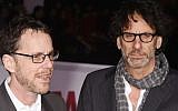 Ethan Coen, left, and Joel Coen arriving at the premiere of 'Hail, Caesar!' at the Regency Village Theatre in Westwood, California, February 1, 2016. (Jeffrey Mayer/WireImage/JTA)