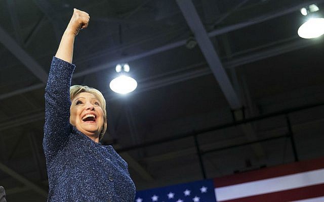 Democratic presidential candidate Hillary Clinton gestures to the crowd as she takes the stage for a campaign event at Miles College Saturday, Feb. 27, 2016, in Fairfield, Alabama. (AP Photo/David Goldman) Democratic presidential candidate Hillary Clinton gestures to the crowd as she takes the stage for a campaign event at Miles College Saturday, Feb. 27, 2016, in Fairfield, Alabama. (AP Photo/David Goldman)