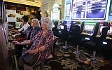 Tourists seen playing at a casino in Las Vegas. May 20, 2013. (Miriam Alster/FLASH90)