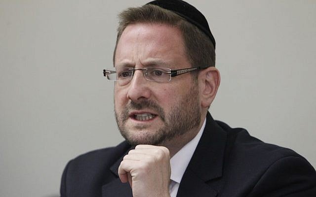 MK Dov Lipman during a Yesh Atid party meeting in the Knesset, January 6, 2014. (Miriam Alster/Flash90)