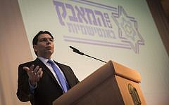 Danny Danon, speaks in Jerusalem on January 31, 2016. (Hadas Parush/Flash90)