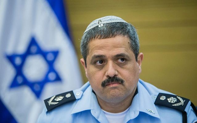 Israel Police Commissioner Roni Alsheich attends a committee meeting in the Knesset on February 9, 2016 (Yonatan Sindel/Flash90)