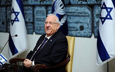President Reuven Rivlin at the President's Residence in Jerusalem on February 10, 2016. (Mendy Hechtman/Flash90) 