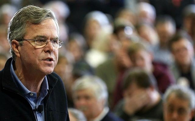 Republican presidential candidate former Florida Gov. Jeb Bush speaks during a campaign stop Saturday, Feb. 6, 2016, in Bedford, New Hampshire. (AP Photo/Jim Cole) Republican presidential candidate former Florida Gov. Jeb Bush speaks during a campaign stop Saturday, Feb. 6, 2016, in Bedford, New Hampshire. (AP Photo/Jim Cole)