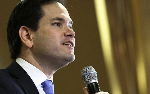 Republican presidential candidate, Senator Marco Rubio speaks at a rally Wednesday in Houston, February 24, 2016. (AP Photo/Pat Sullivan) Republican presidential candidate, Senator Marco Rubio speaks at a rally Wednesday in Houston, February 24, 2016. (AP Photo/Pat Sullivan)
