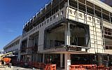 The Lighthouse building under construction in Raanana (Roni Perl)